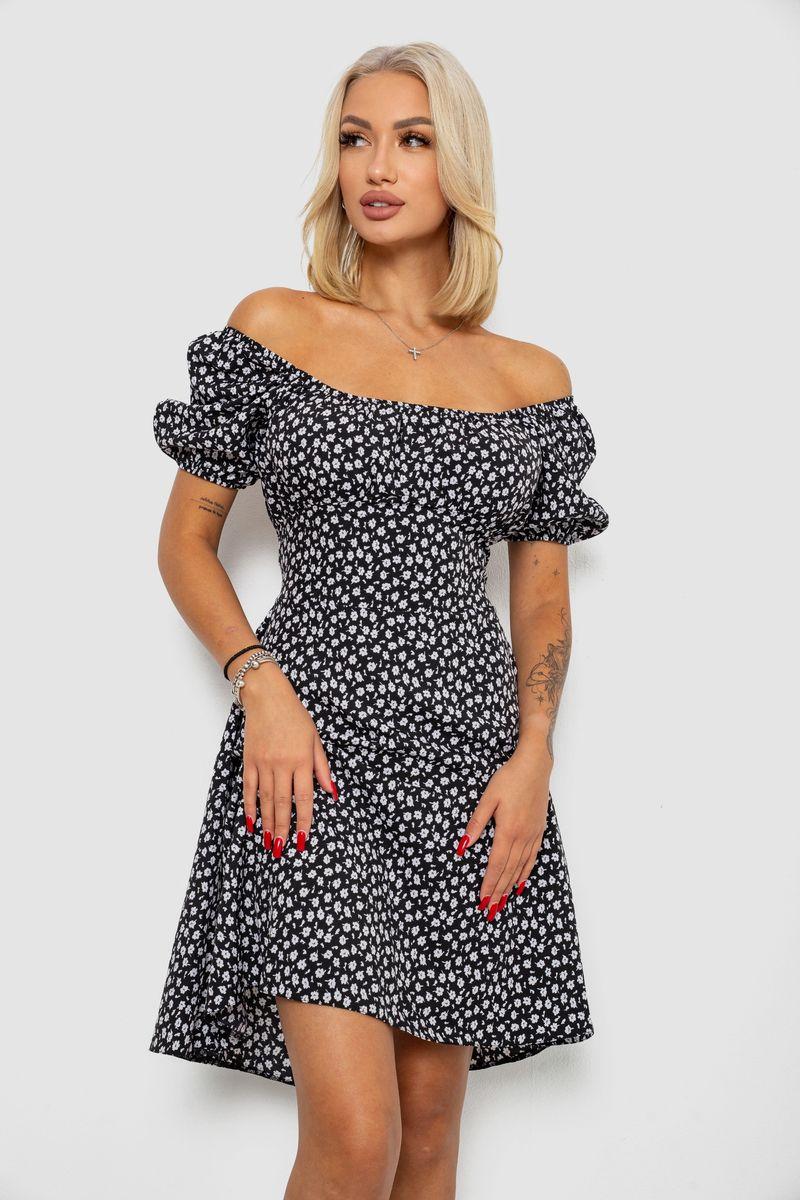 Сукня софт із принтом, колір чорний, 230R0105, фото 1