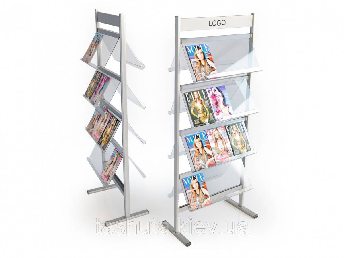 Двостороння стійка під поліграфію на 8 кишень А4х3