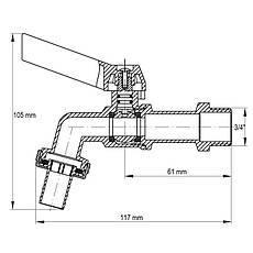 Кран для поливу 3/4" (Koer KR.251) (KR0012), фото 3