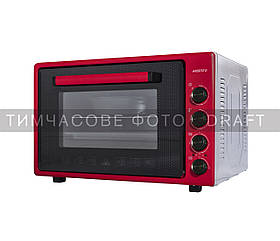 Піч електрична ARDESTO, 70л, 2000Вт, механіч., подвійне скло, рожен, малиновий