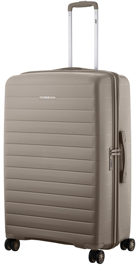 Валіза 2E, Aero, поліпропілен, велика, 99/119 л, TSA, 4 колеса, EXP, сіро-коричневий, фото 1