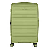 Валіза 2E, Aero, поліпропілен, середня, 63/78 л, TSA, 4 колеса, EXP, оливково-зелений, фото 3