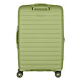Валіза 2E, Aero, поліпропілен, середня, 63/78 л, TSA, 4 колеса, EXP, оливково-зелений, фото 4