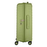 Валіза 2E, Aero, поліпропілен, середня, 63/78 л, TSA, 4 колеса, EXP, оливково-зелений, фото 5
