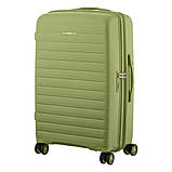 Валіза 2E, Aero, поліпропілен, середня, 63/78 л, TSA, 4 колеса, EXP, оливково-зелений, фото 8