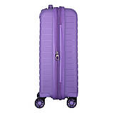 Валіза 2E, Aero, поліпропілен, мала, 35/44 л, TSA, 4 колеса, EXP, лавандовий, фото 6