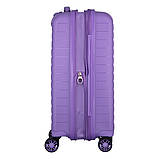 Валіза 2E, Aero, поліпропілен, мала, 35/44 л, TSA, 4 колеса, EXP, лавандовий, фото 7