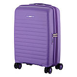 Валіза 2E, Aero, поліпропілен, мала, 35/44 л, TSA, 4 колеса, EXP, лавандовий, фото 8