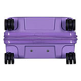 Валіза 2E, Aero, поліпропілен, мала, 35/44 л, TSA, 4 колеса, EXP, лавандовий, фото 9