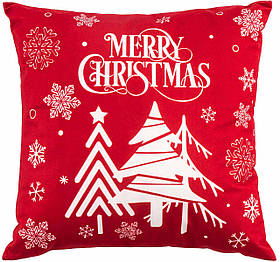 Подушка декор. Ardesto Christmas 45х45см, 100% поліестер, червоний
