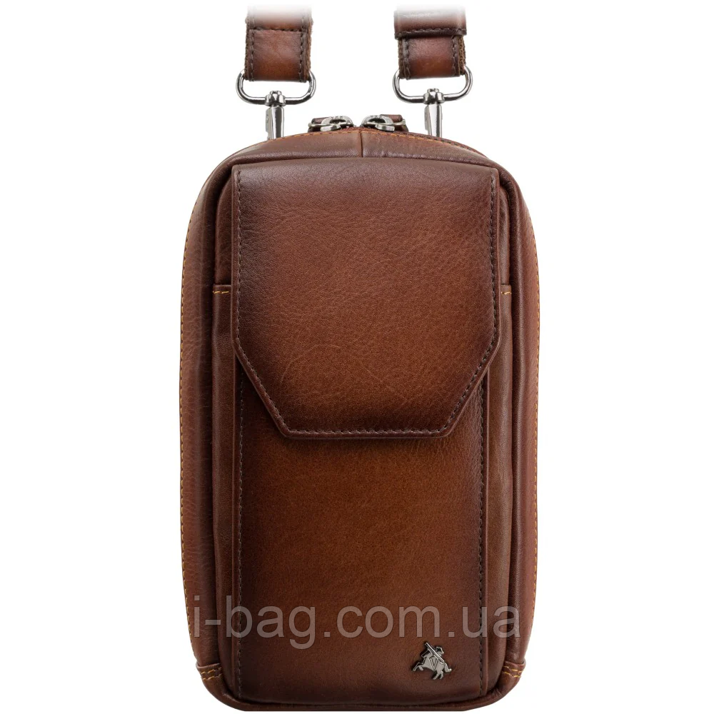 Шкіряна сумка через плече Visconti AT45 Alex (Burnish Tan), фото 1