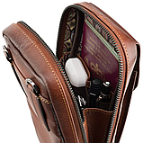 Шкіряна сумка через плече Visconti AT45 Alex (Burnish Tan), фото 6