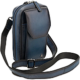 Шкіряна сумка через плече Visconti AT45 Alex (Burnish Blue), фото 2