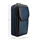 Шкіряна сумка через плече Visconti AT45 Alex (Burnish Blue), фото 5