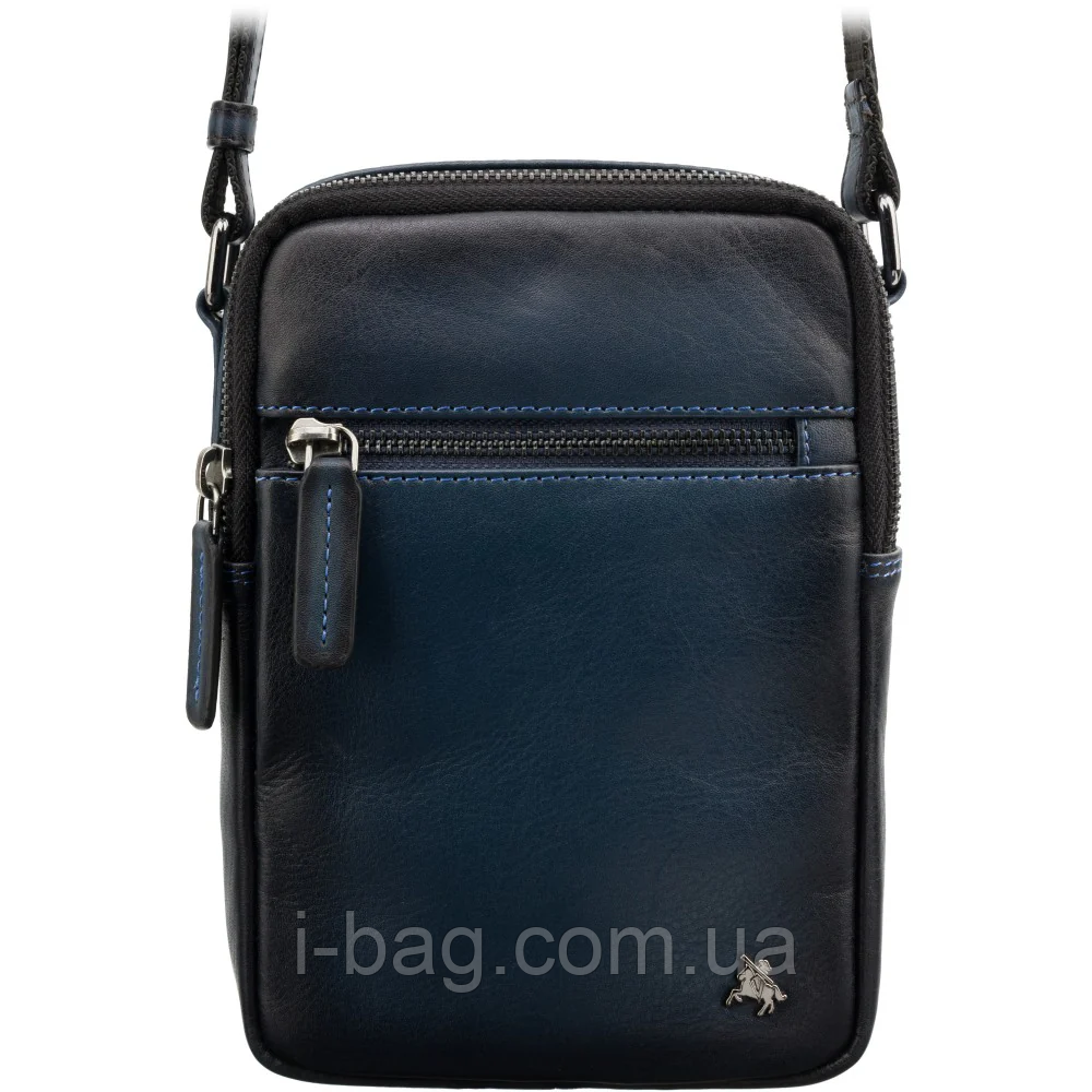 Шкіряна сумка через плече Visconti AT43 Gianni (Burnish Blue), фото 1