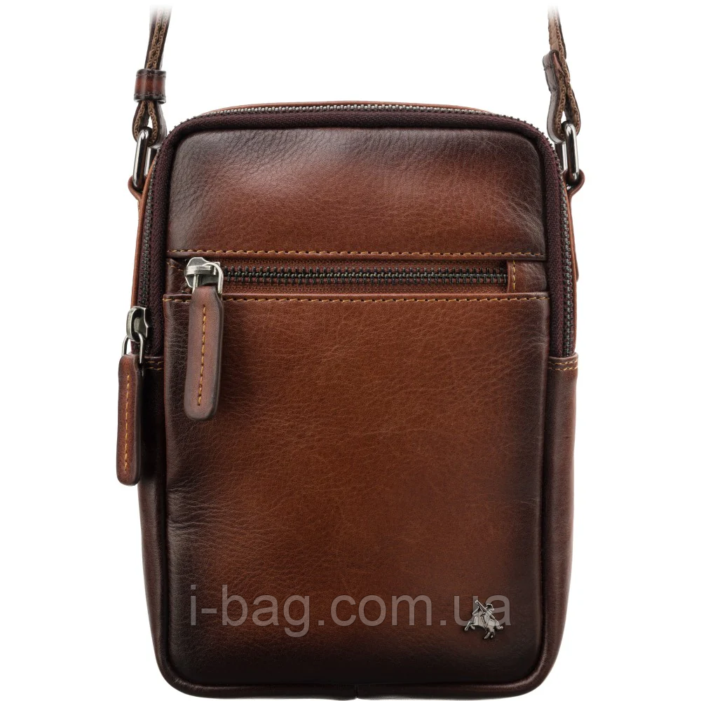 Шкіряна сумка через плече Visconti AT43 Gianni (Burnish Tan), фото 1