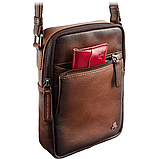 Шкіряна сумка через плече Visconti AT43 Gianni (Burnish Tan), фото 4