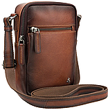 Шкіряна сумка через плече Visconti AT43 Gianni (Burnish Tan), фото 5