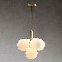 Люстра світлодіодна стельова 1212 Супутник (Золотистий) 5 плафонів