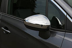 Накладки на дзеркала (2 шт, нерж) OmsaLine - Італійська нержавійка для Citroen DS-3 2009-2016 рр