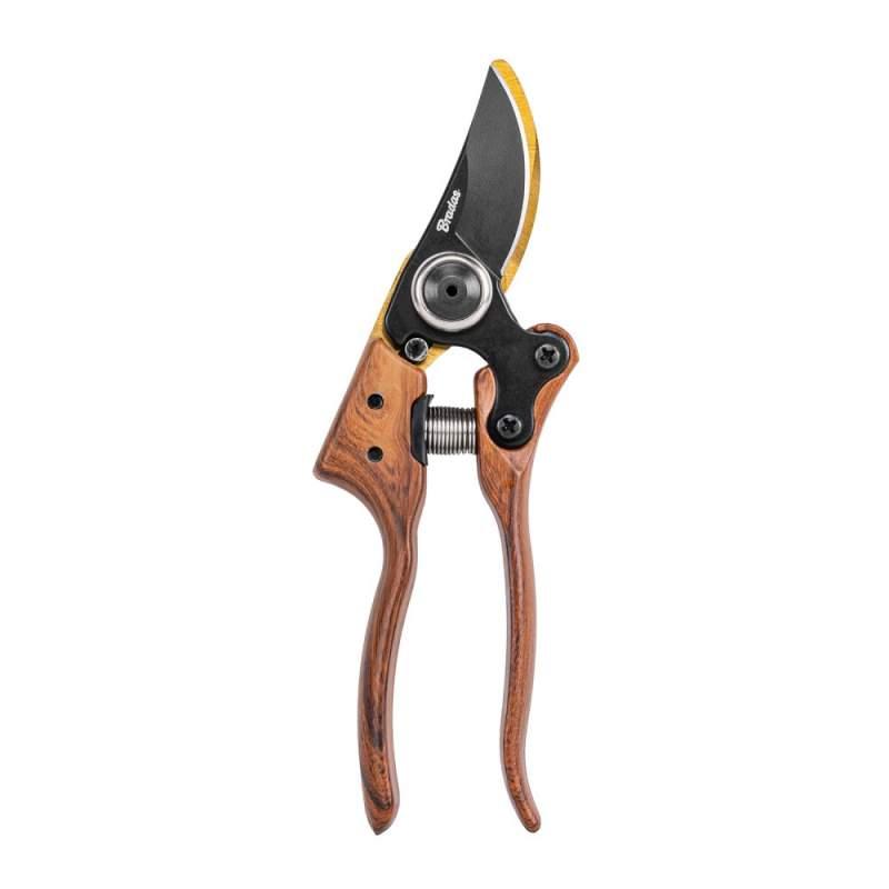 Секатор садовий, обвідне лезо зі сталі SK5, V-SERIES, TITANIUM & WOOD, KT-V1039, фото 1