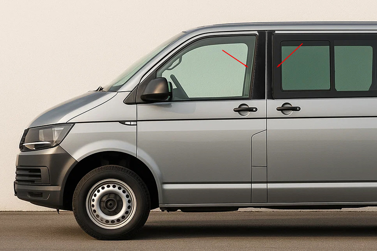 Накладки на дверні стійки EuroCap для Volkswagen T6 від VLF комп., фото 1