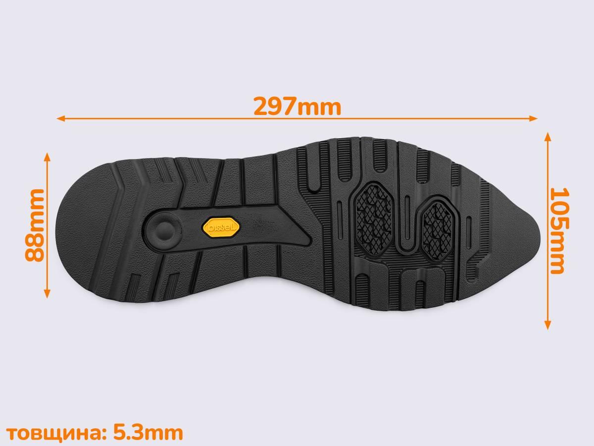 Гумова підошва/слід для взуття BISSELL BL-23, кол.#1 чорний, розмір 38-39, фото 1