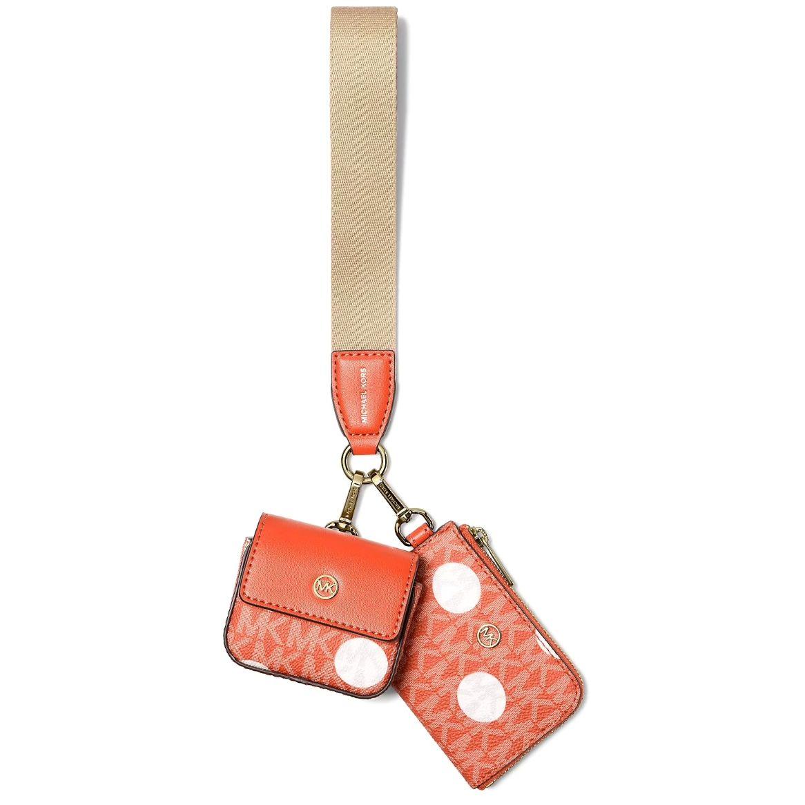 Міні-гаманець з чохлом для Airpods Michael Kors у подарунковій коробці 1159844060 (Помаранчевий One size), фото 1