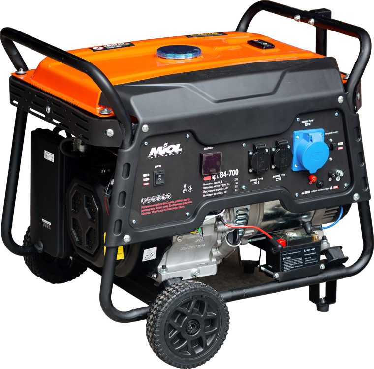 Генератор бензиновий 6,5/7,0кВт, ел. пуск MIOL 84-700