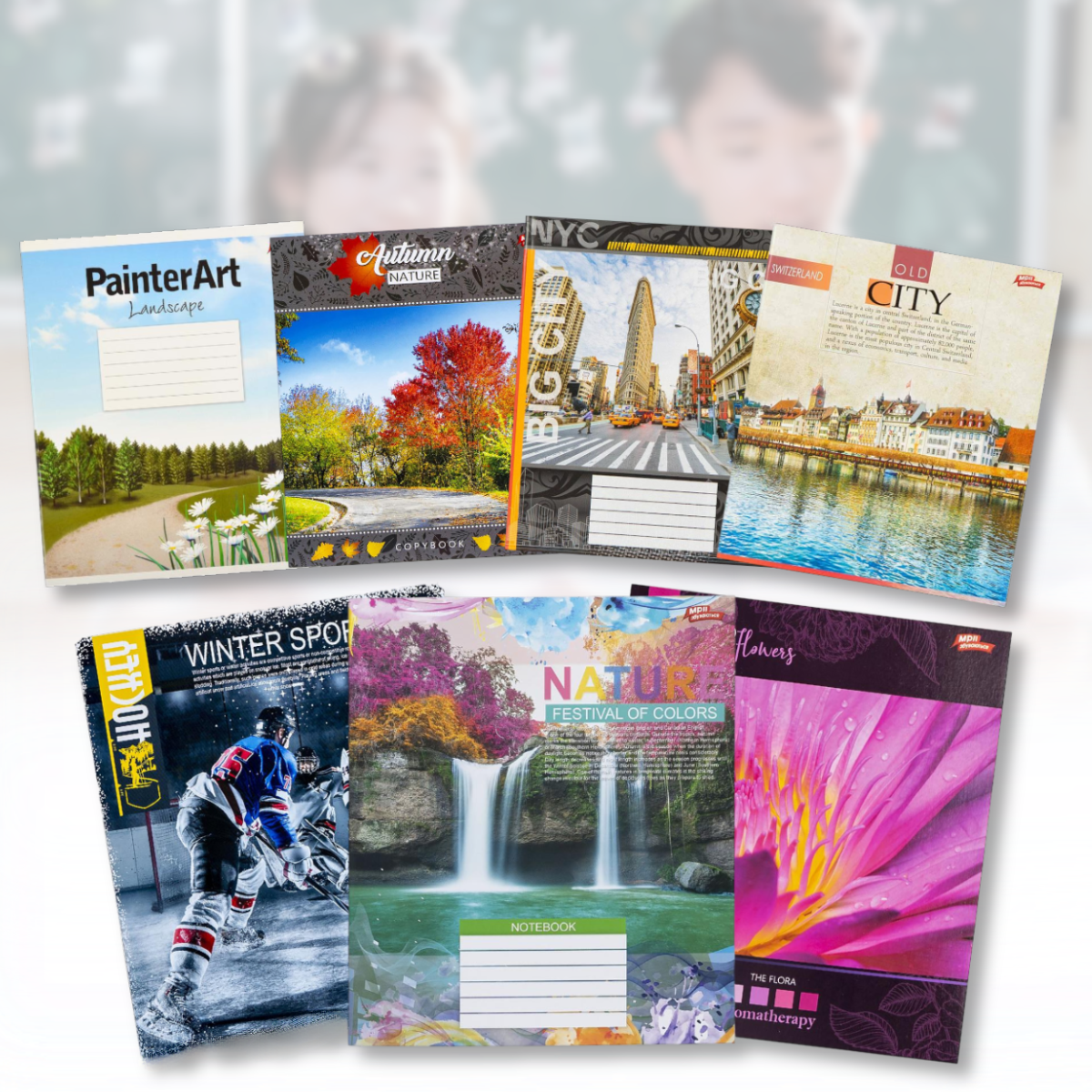 Зошит на 48 аркушів з кольоровою обкладинкою в лінію "Мрії" "mix" Упаковка 16 шт., фото 1