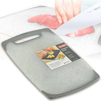 Пластикова обробна дошка 40x24x0,6 см з мармуровим малюнком для кухні SY-9309 Сіра