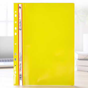 Скорозшивач з перфорацією А4 Жовтий "C" 69852