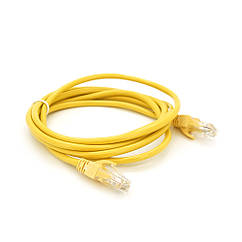 Патч-корд литий RITAR, UTP, RJ45, Cat.5e, 2m, жовтий, Cu (мідь) Q300(1966036814)