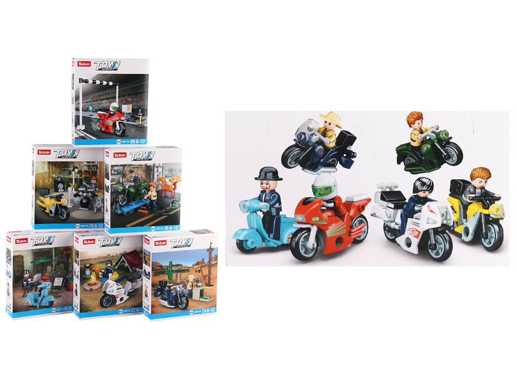 Конструктор M38-B0717 Town мотоцикл 45-77де.6в./8/96/%12шт.в кор.29*17,2*28,4 см, фото 1