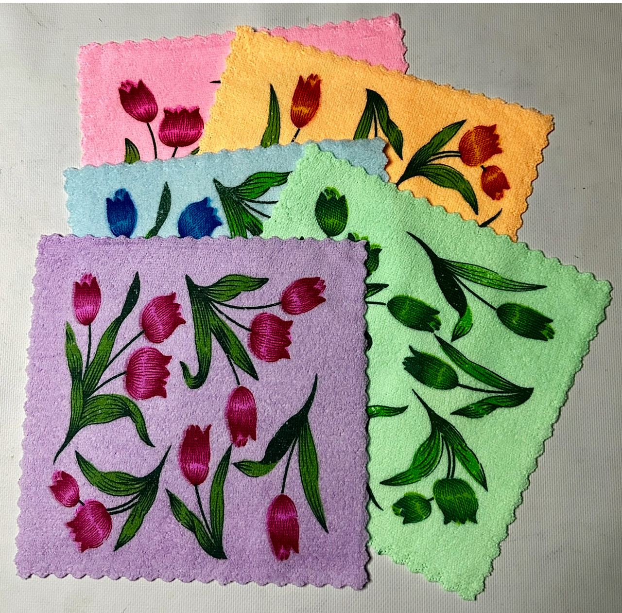 Кухонні серветки мікрофібра "Ромашка" яскраві, розмір 30/30в уп.5 шт.