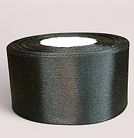 Атласна стрічка 4 см. Довжина рулону 23 м. Колір чорний