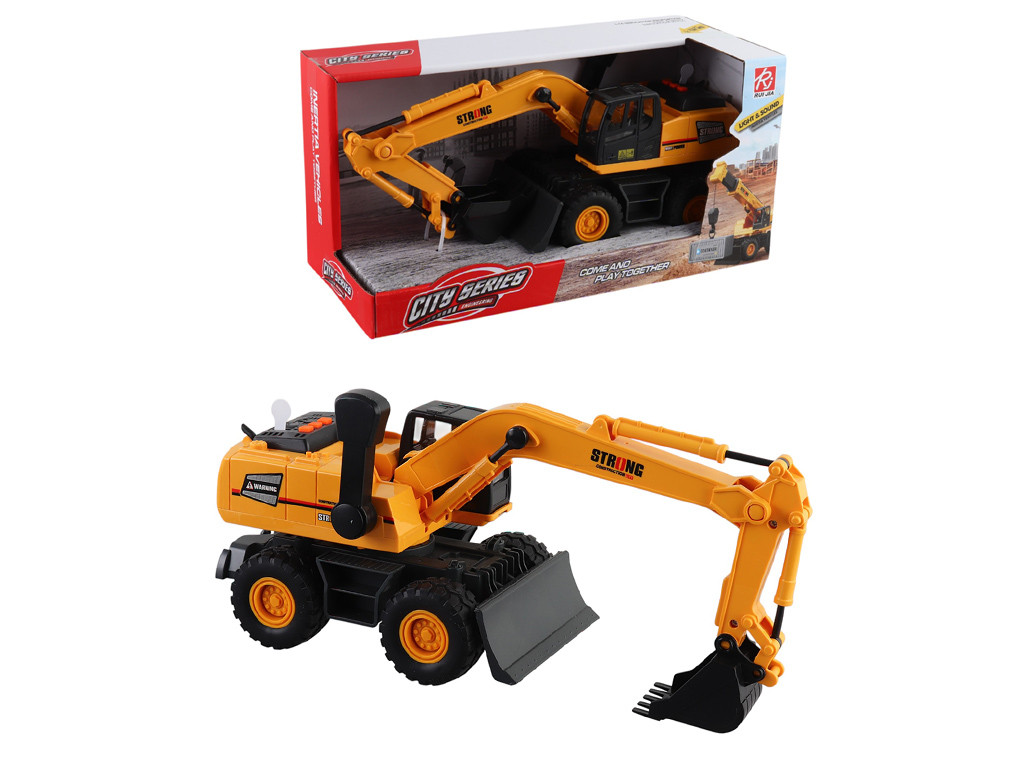 Екскаватор інерційний, озвучений, зі світлом, в кор.35,5*17,7*12,5см /24/, фото 1