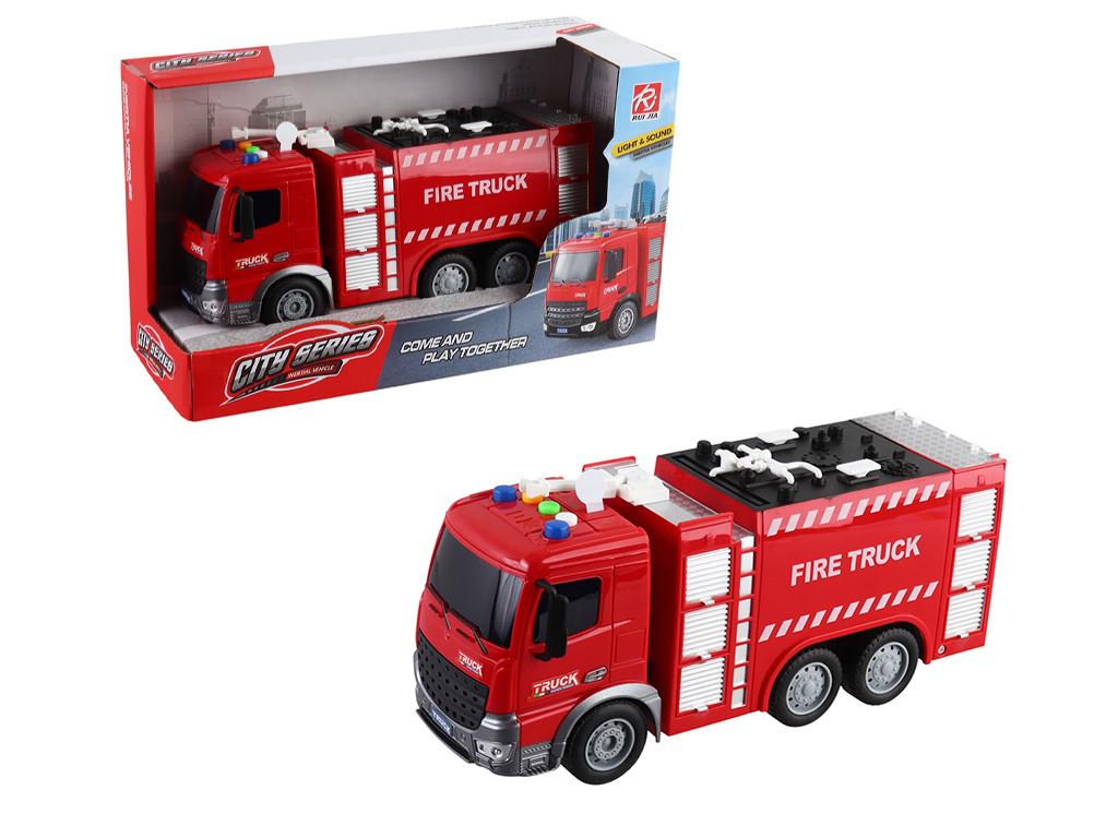 Пожежна машина інерційна, озвучена, зі світлом, в кор. /36/, фото 1