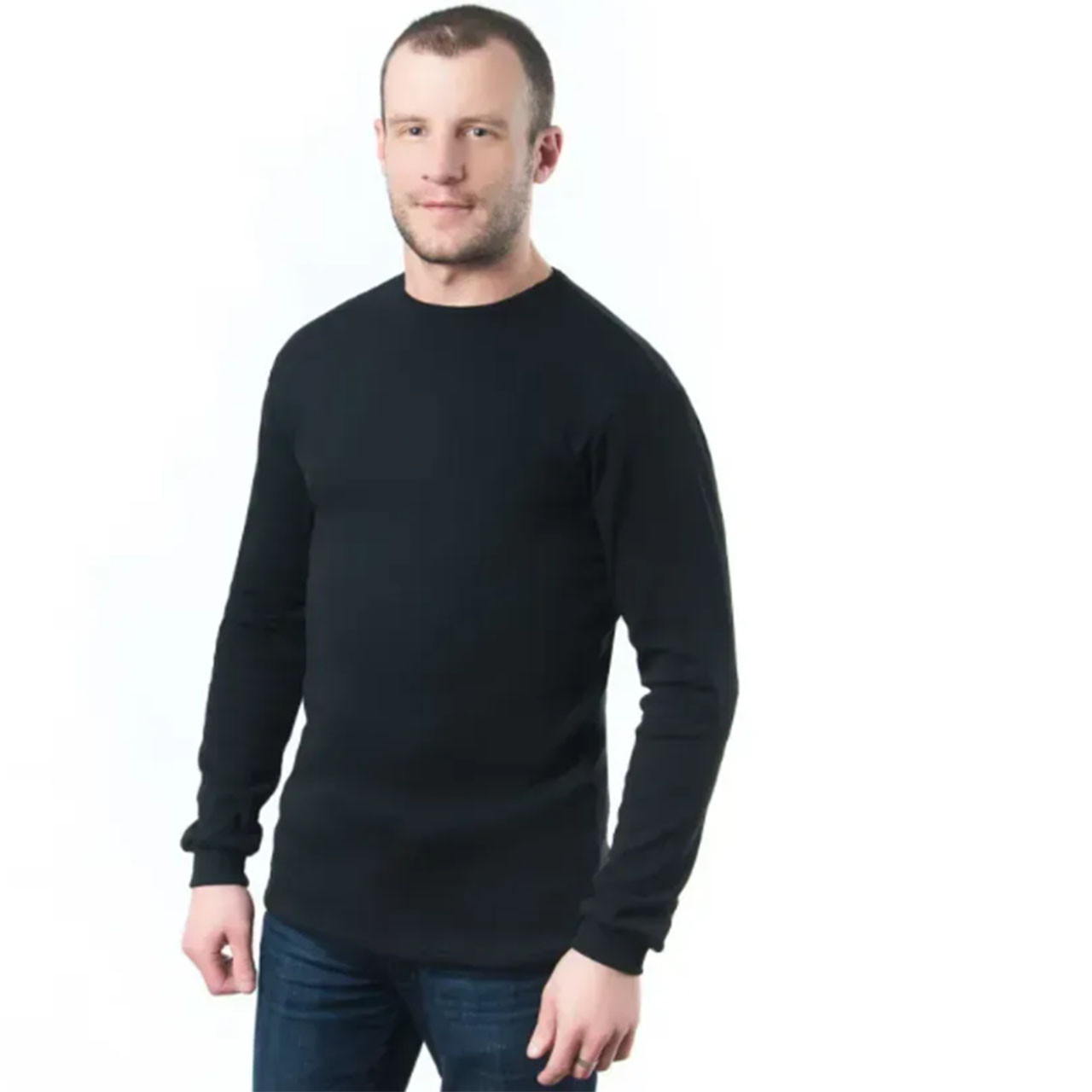 Гольф без горла чоловічий Х/Б з начосом чорний (3XL) тм "ОК" Розмір: 52-54 (33093-4), фото 1