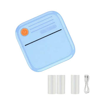 Портативний мініпринтер квадратний C11-SI синій із 4 рулонами