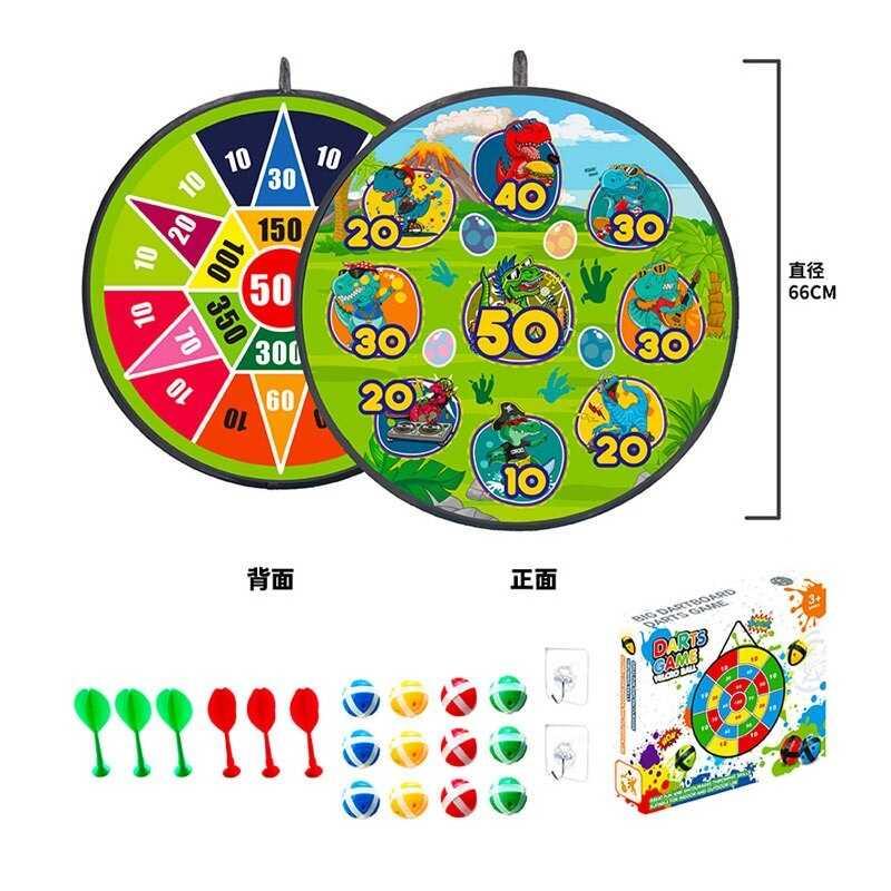 Дартс двостороння мішень 66х66см, кульки та дротики на липучках, гачки, в кор. /36/, фото 1