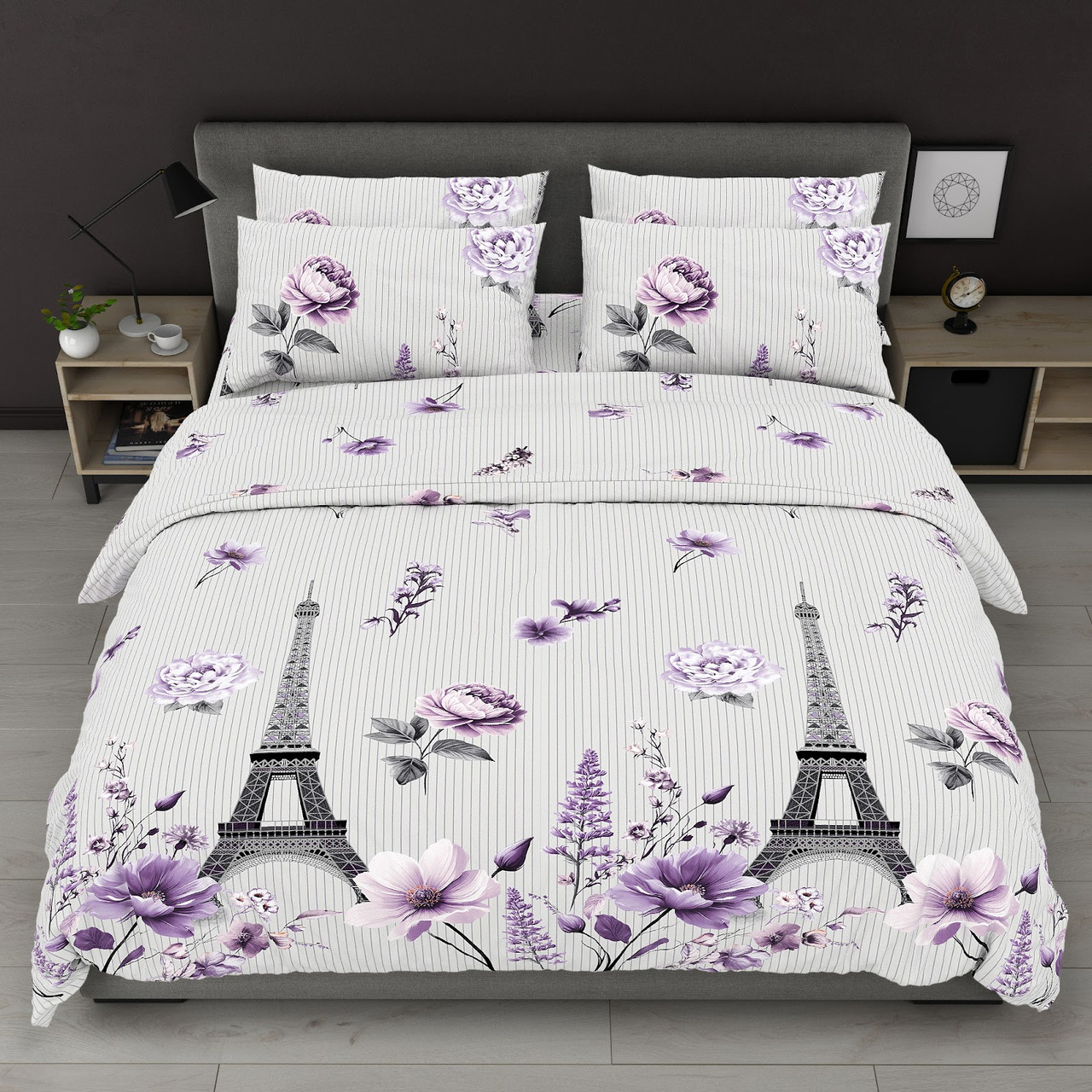 Постільна білизна бязь євро розміру -  Париж новий