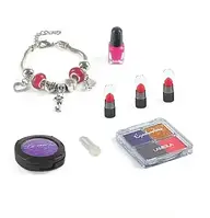 Набір браслет та косметика 8 в 1 Beauty Glamoue Браслет з шармами + набір косметики TH2023-3