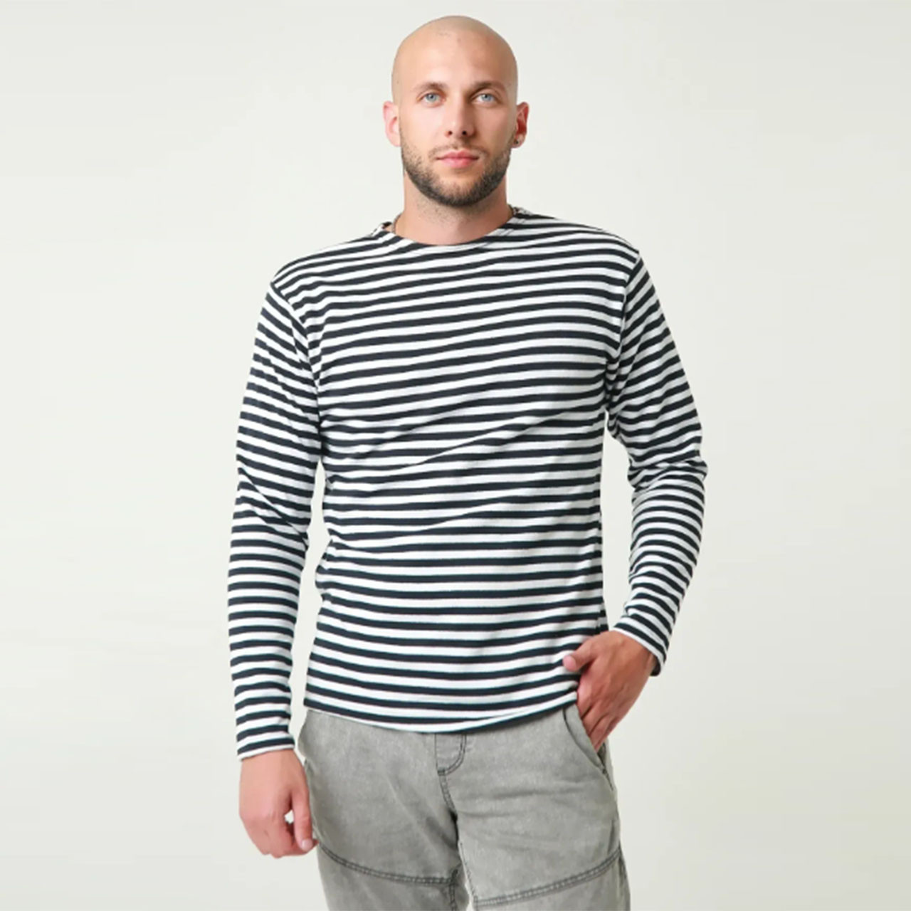 Чоловічий смугастий гольф без горла "Тельняшка" тм "ОК" Розмір: 54 (33094-3), фото 1