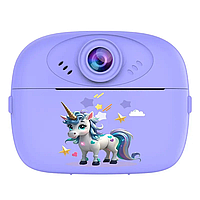 Дитячий фотоапарат з моментального друку Фіолетовий