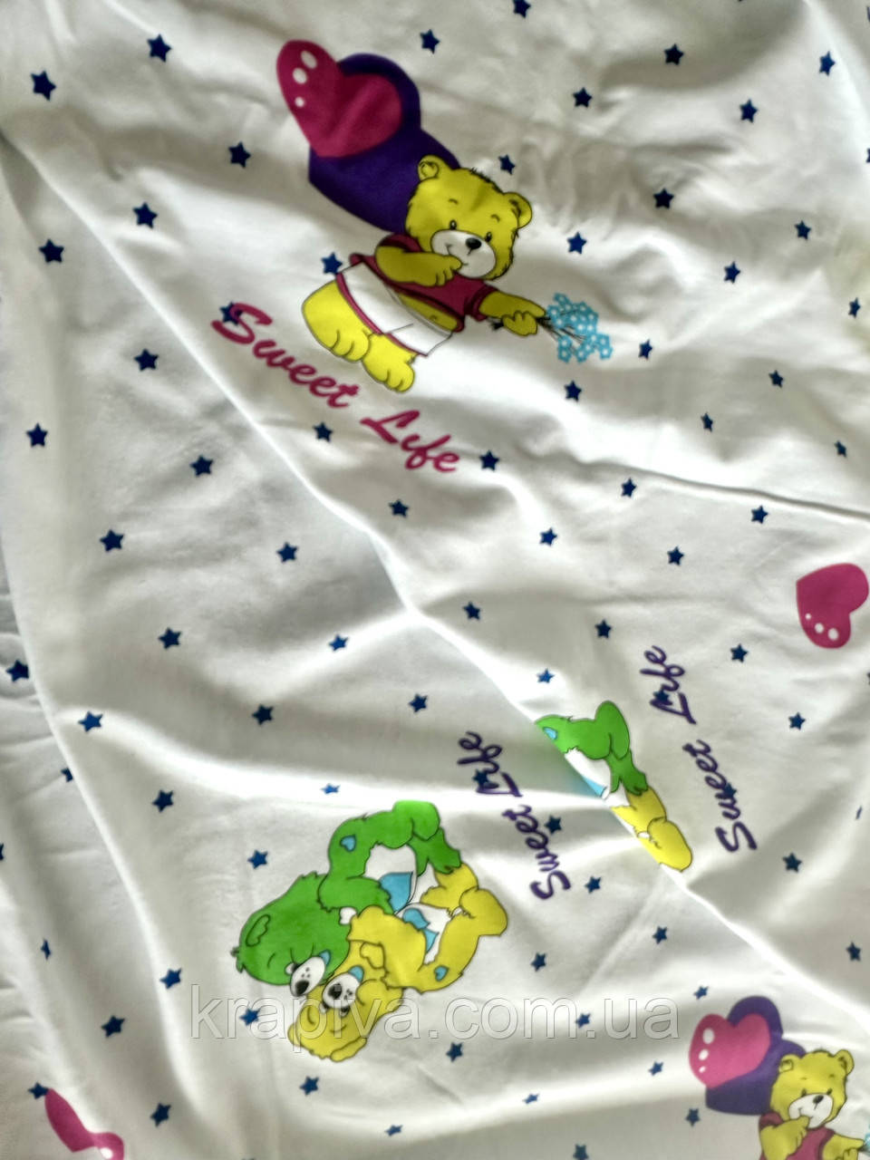 Дитяча пелюшка непромокаємий 100*70 см БАЙКА мембрана, бавовна, дитяча пелюшка непромокаюча, бавовна, фото 1