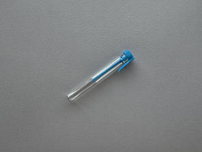 4 мл флакончик пробник прозорий скляний з бірюзовим ковпачком тестер фіолка мініатюра для парфумерії, фото 1