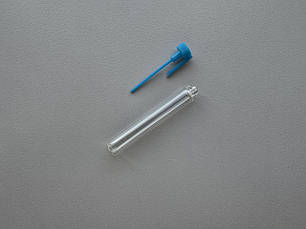 4 мл флакончик пробник прозорий скляний з бірюзовим ковпачком тестер фіолка мініатюра для парфумерії, фото 2