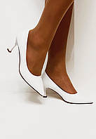 Білі туфлі на підборах 33 34 35 розмір