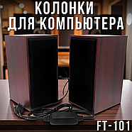 Музичні колонки для комп'ютера 3 Вт на два динаміки 2.0 FT-101, фото 2